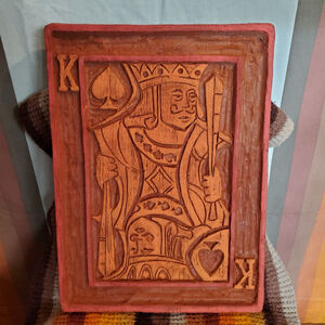 Vintage 1970s Vanguard Studios King of Spades Wall Art Vanathane Foam